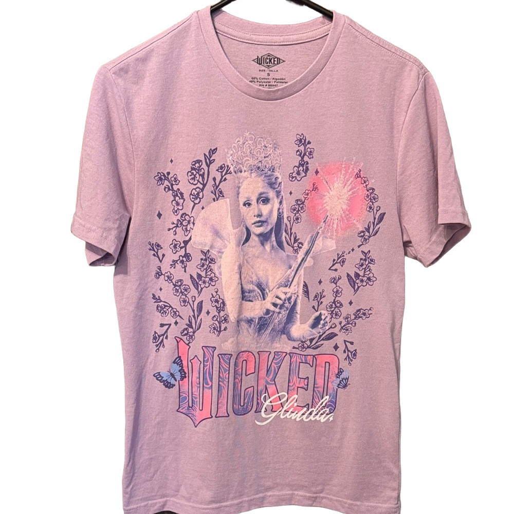 Movie Wicked Glinda the Good Witch of the South Purple Short Sleeve Tee Size S